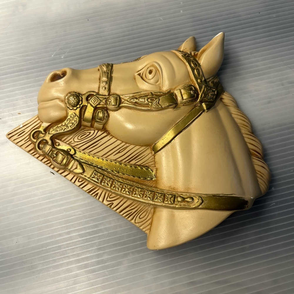 Vintage 1964 Miller Chalkware Horse Head